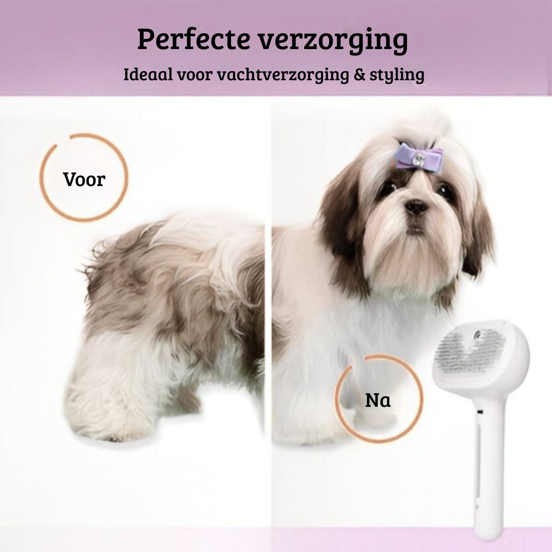 Multifunctionele Stoomborstel – Ontklitten, Reinigen & Verzorgen