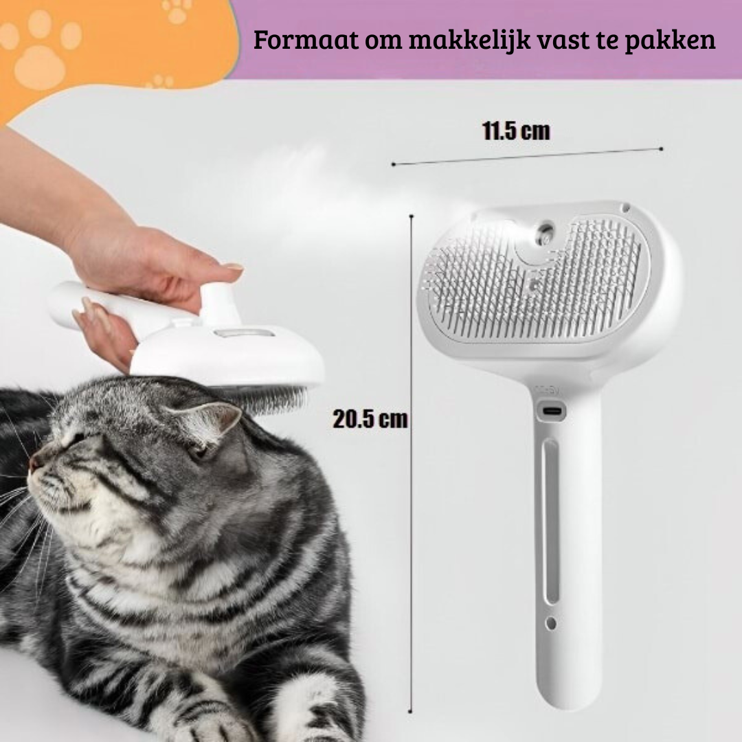 Multifunctionele Stoomborstel – Ontklitten, Reinigen & Verzorgen